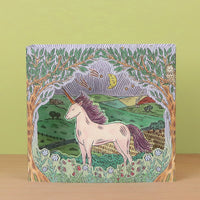 Twilight Unicorn Die Cut Card