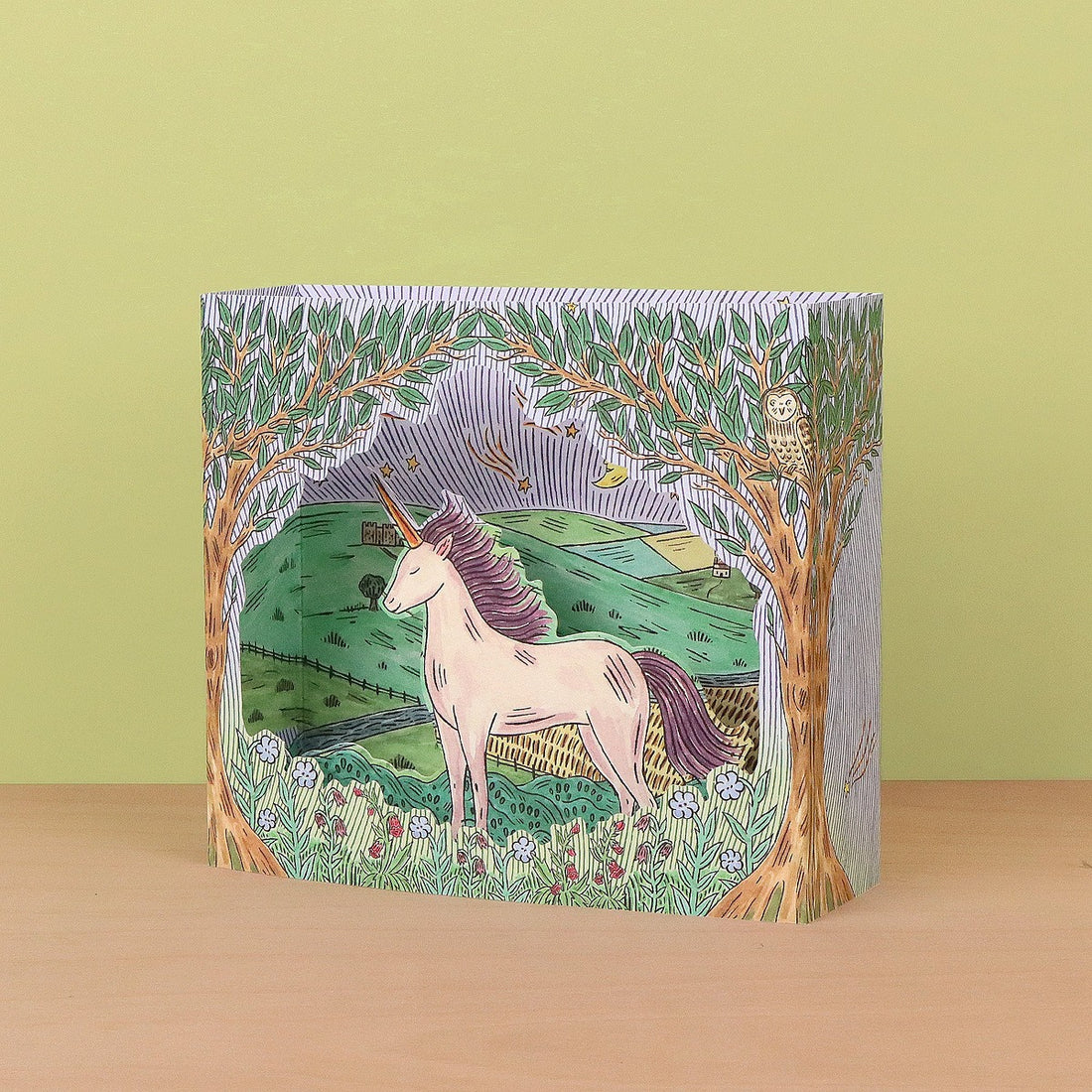 Twilight Unicorn Die Cut Card