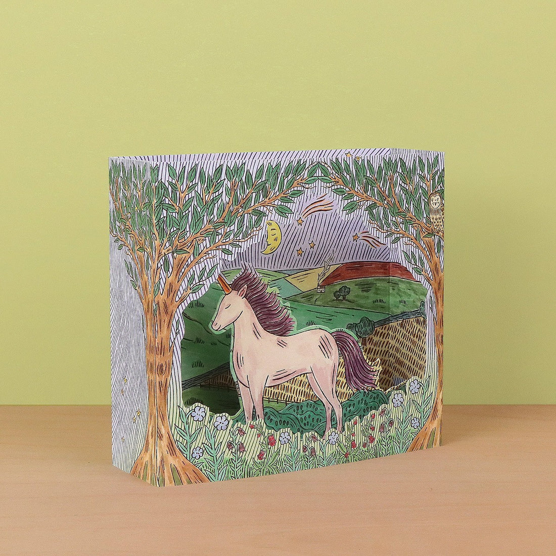 Twilight Unicorn Die Cut Card