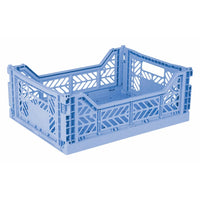 Midi Folding Crate - Baby Blue - Parkette.