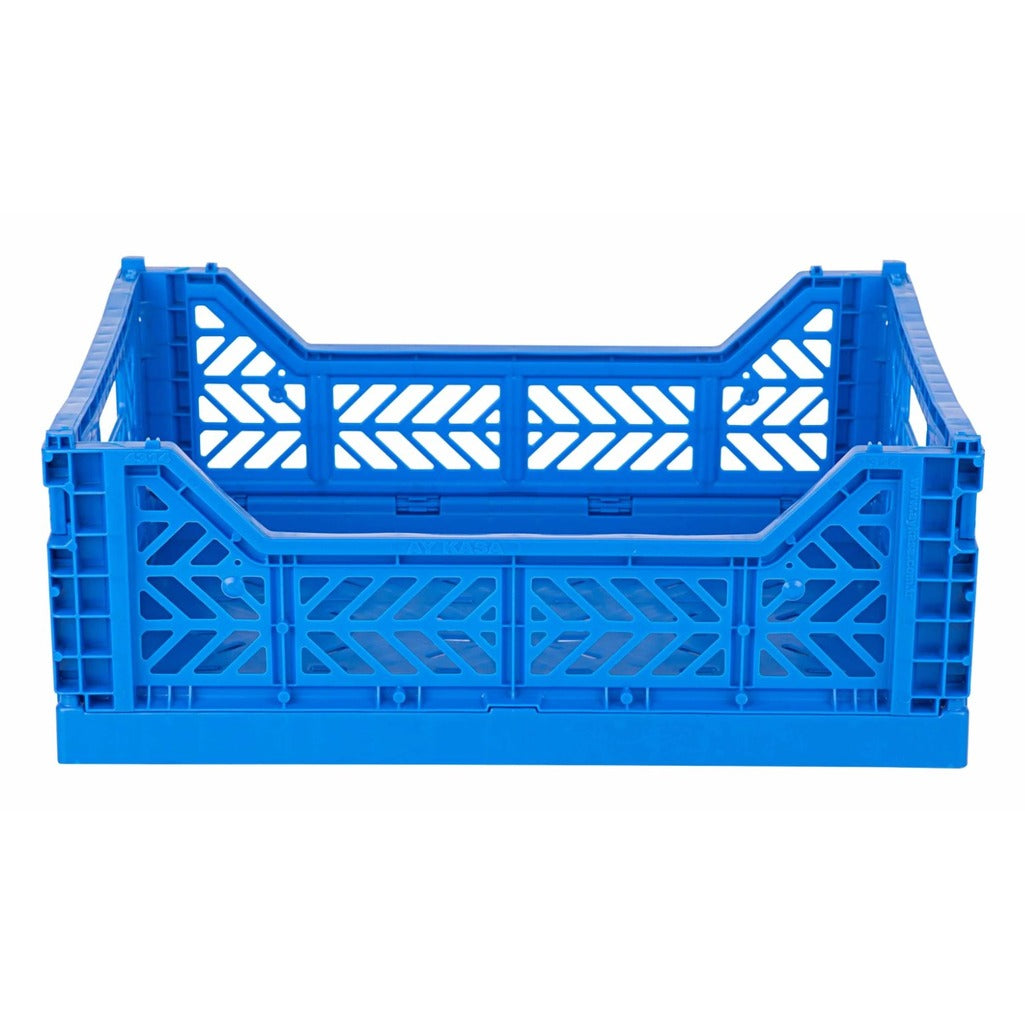 Midi Folding Crate - Blue - Parkette.