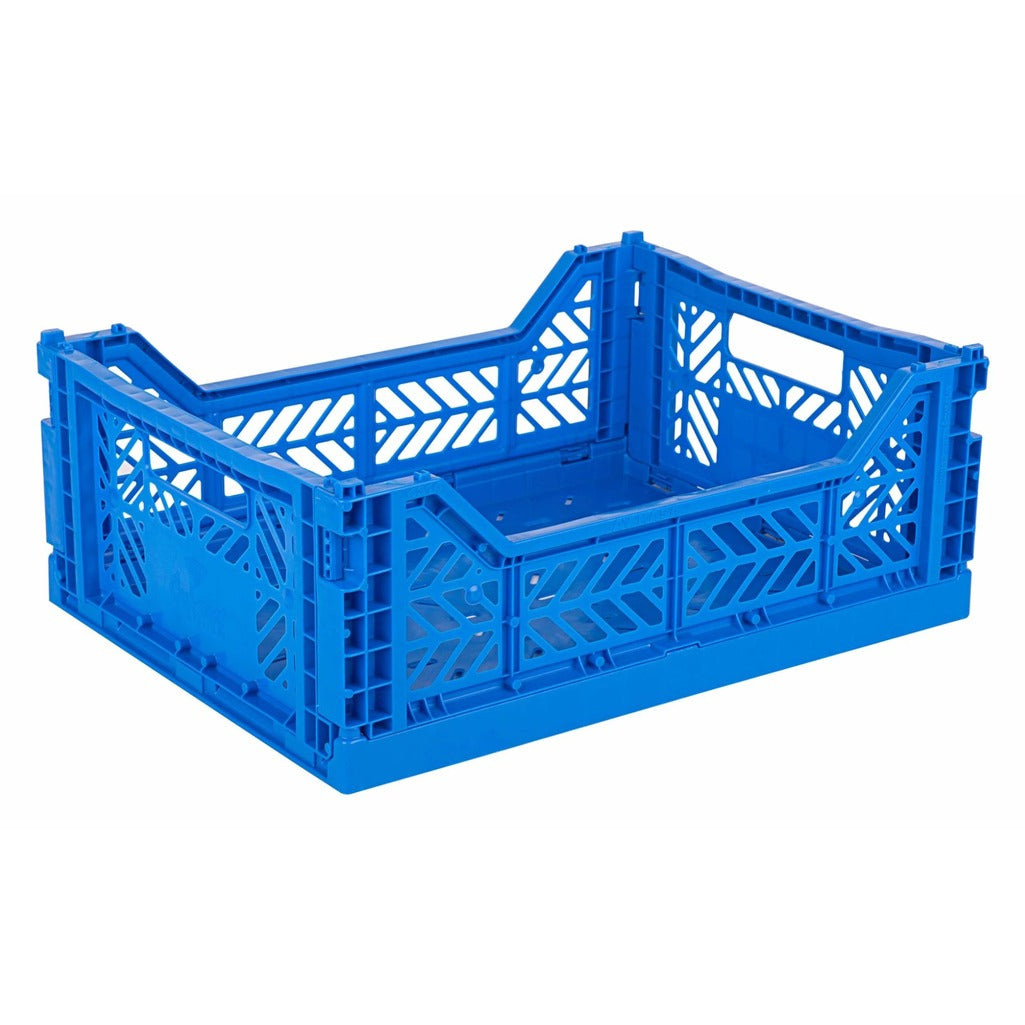Midi Folding Crate - Blue - Parkette.