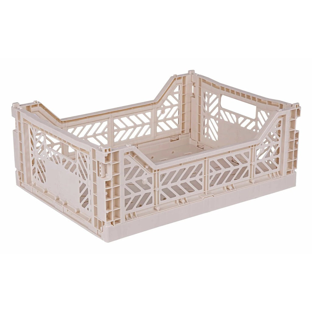 Midi Folding Crate - Coconut Milk - Parkette.