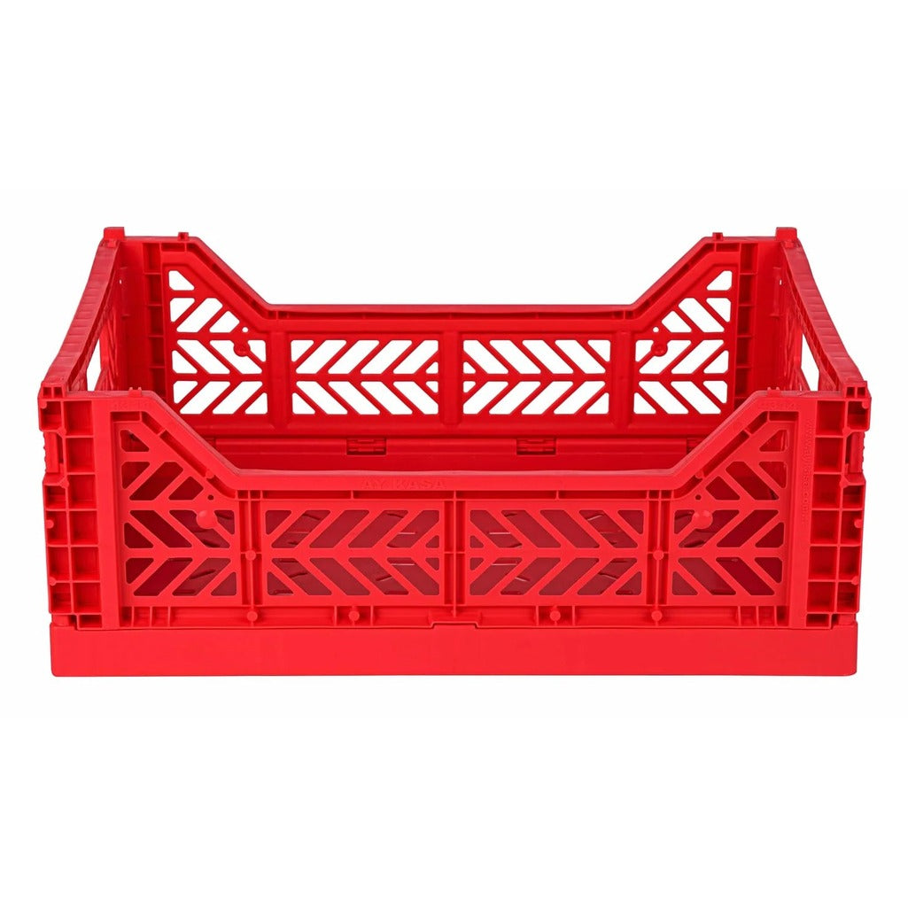 Midi Folding Crate - Red - Parkette.