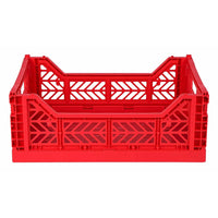 Midi Folding Crate - Red - Parkette.