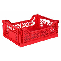 Midi Folding Crate - Red - Parkette.