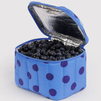 Puffy Lunch Bag - Blue Polka Dot