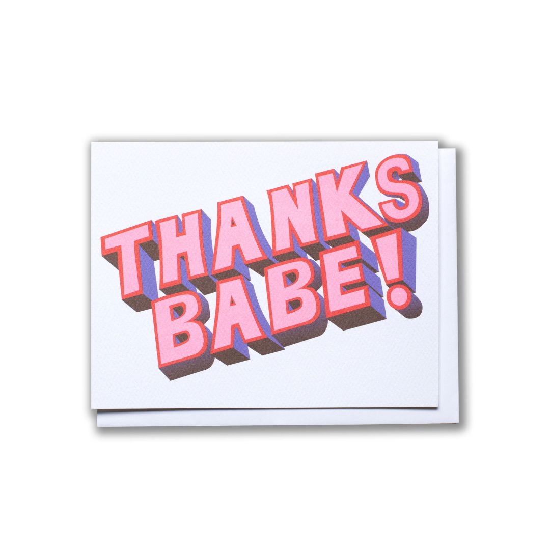 Thanks Babe Note Card