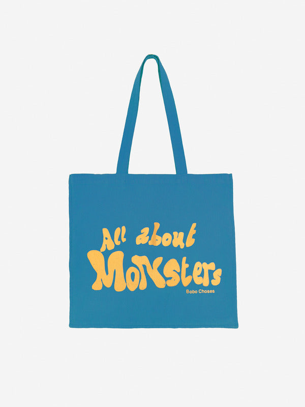All About Monsters Tote Bag - Blue