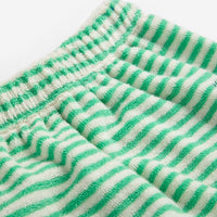 Baby Green Stripes Terry Cloth Harem Pants - Parkette.