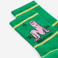 Long Puff Short Socks — Green