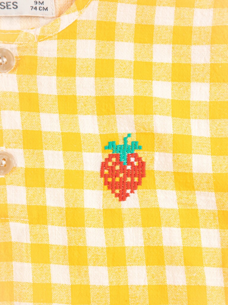 Baby Pixel Strawberry Vichy Woven Blouse - Parkette.