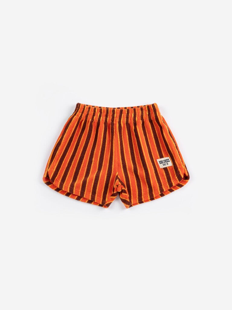 Kids Striped Brick Terry Cloth Shorts - Parkette.