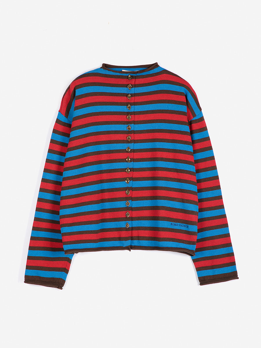 Striped Cotton Cardigan