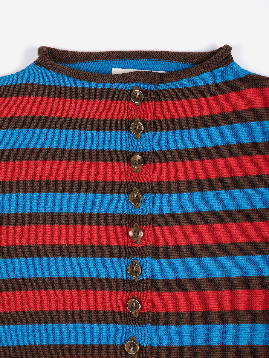 Striped Cotton Cardigan