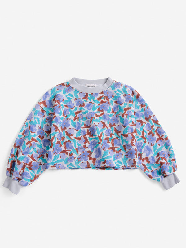 Watercolour All Over Cropped Sweatshirt