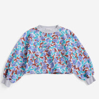 Watercolour All Over Cropped Sweatshirt
