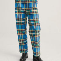 Tartan Flannel Pleated Pants