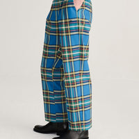 Tartan Flannel Pleated Pants