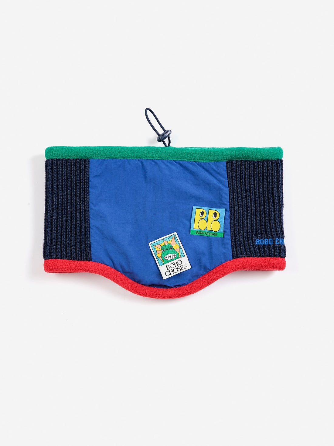 Bobo Choses Color Block Neck Warmer - Blue and Navy