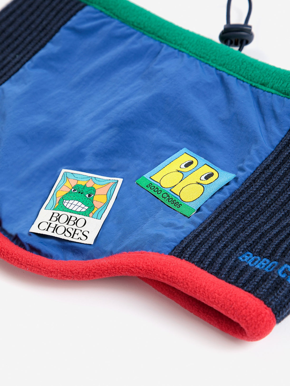 Bobo Choses Color Block Neck Warmer - Blue and Navy