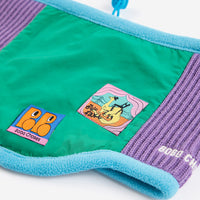 Bobo Choses Color Block Neck Warmer - Green and Purple