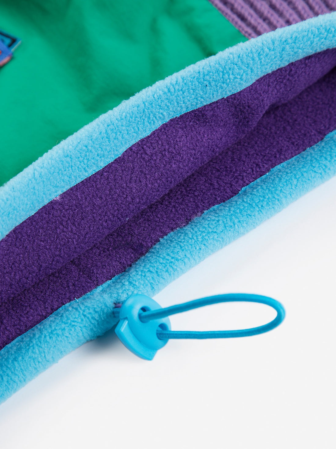 Bobo Choses Color Block Neck Warmer - Green and Purple