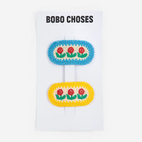 Stamp Bloom Knit Hairclips