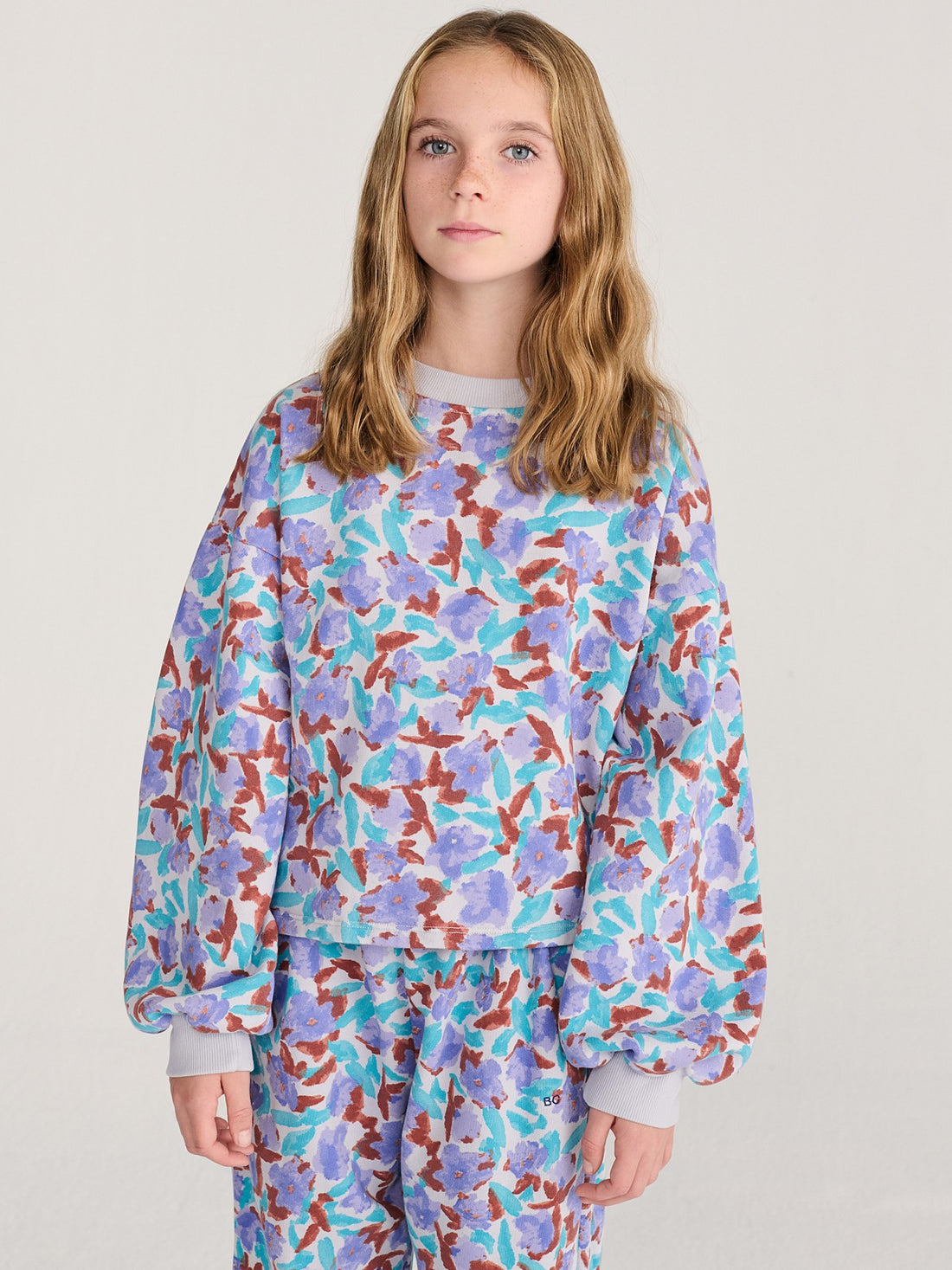 Watercolour All Over Cropped Sweatshirt