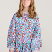 Watercolour All Over Cropped Sweatshirt