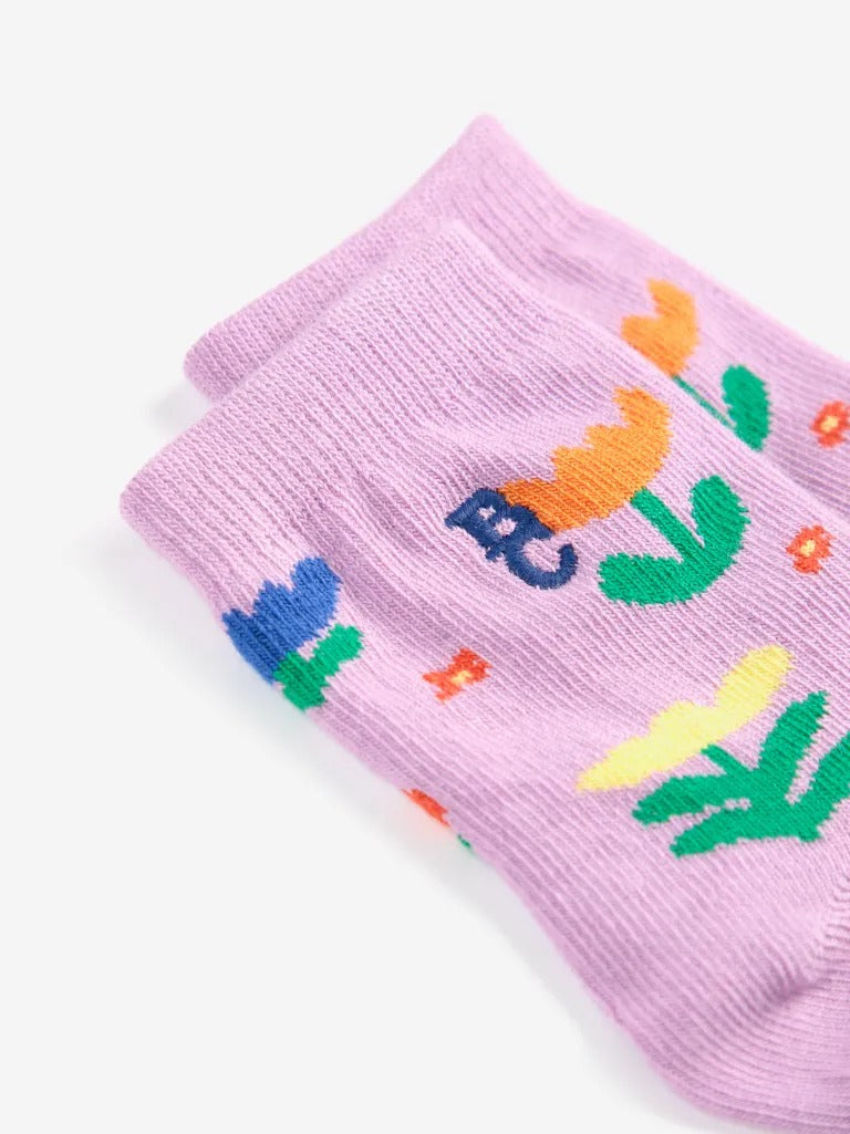 Baby Garden Party All Over Short Socks - Parkette.