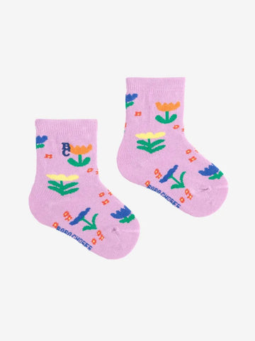 Baby Garden Party All Over Short Socks - Parkette.
