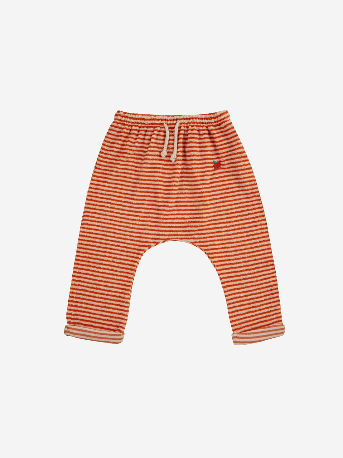 Baby Orange Stripes Terry Harem Pants - Parkette.