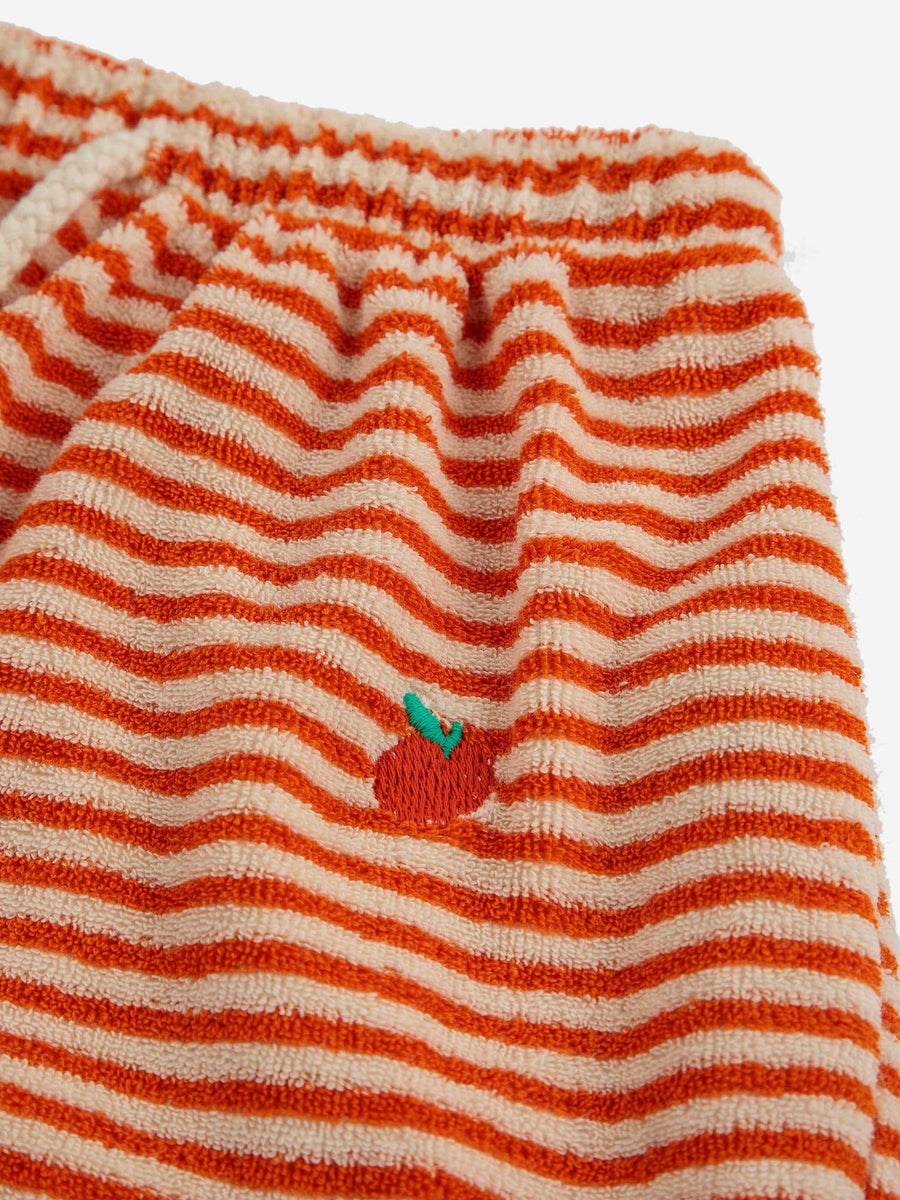 Baby Orange Stripes Terry Harem Pants - Parkette.