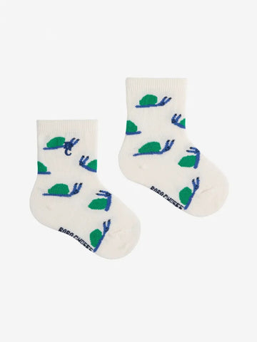 Baby Funny Snail All Over Short Socks - Parkette.