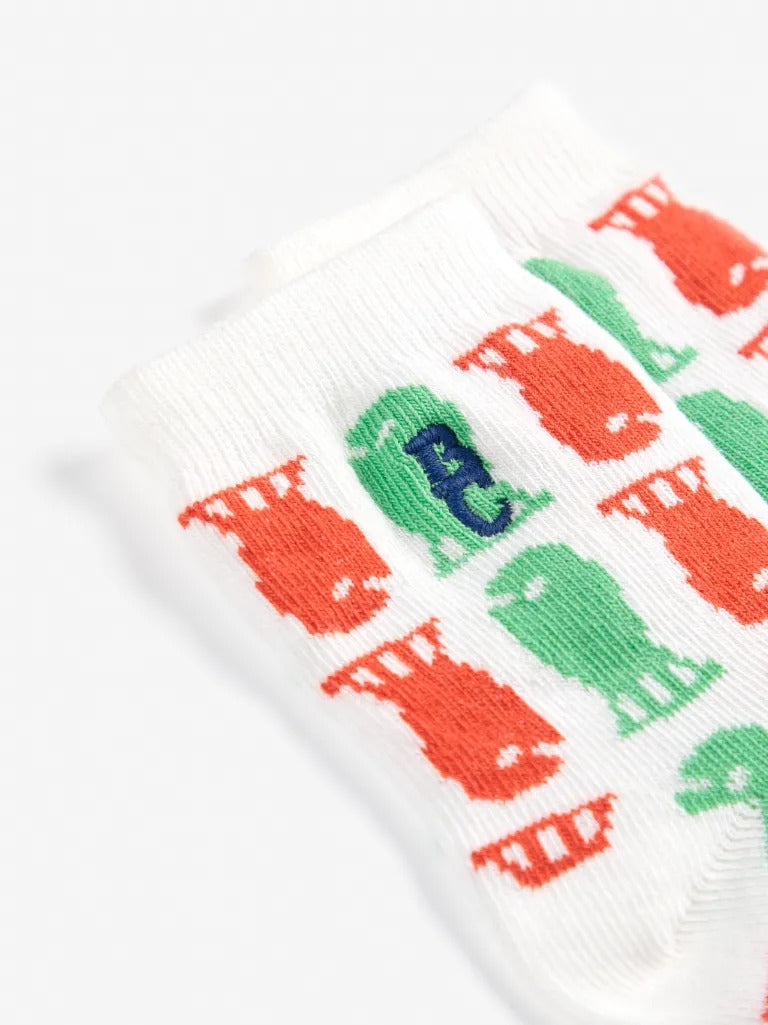 Baby Lucky Fish All Over Short Socks - Parkette.