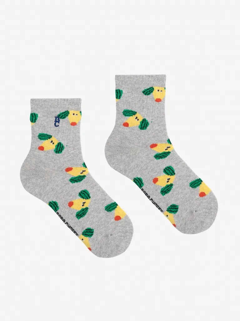 Kids Happy Dog All Over Short Socks - Parkette.