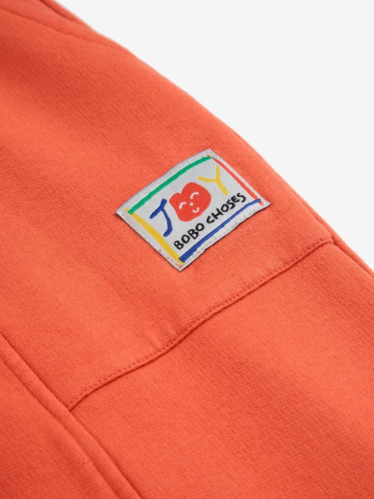 Kids Smiling Red Jogging Pants - Parkette.