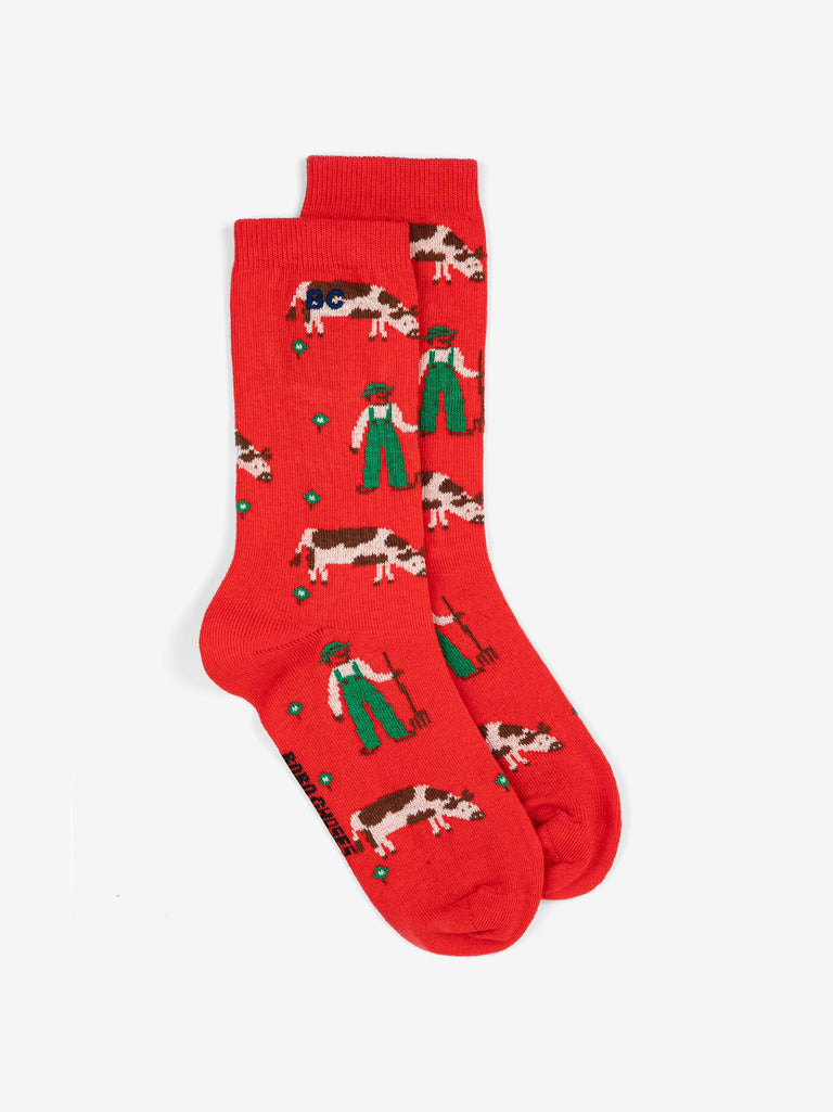 Kids Farm Adventure All Over Long Socks - Parkette.