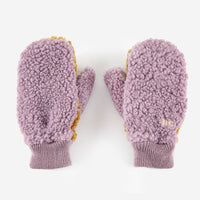 Sheepskin Color Block Lavender Gloves - Parkette.