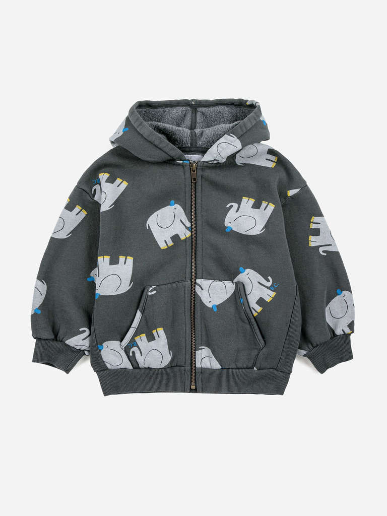 THE ELEPHANT ALL OVER ZIPPED HOODIE - Parkette.