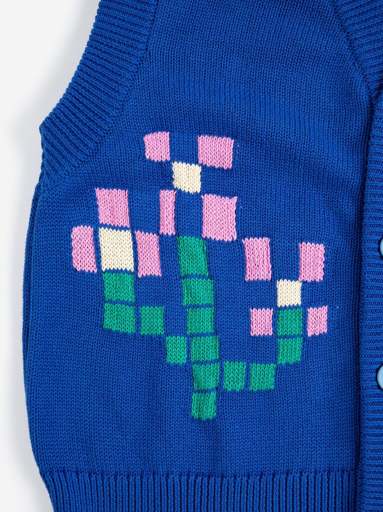 Pixel Flowers Cotton Vest