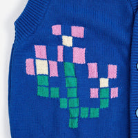 Pixel Flowers Cotton Vest