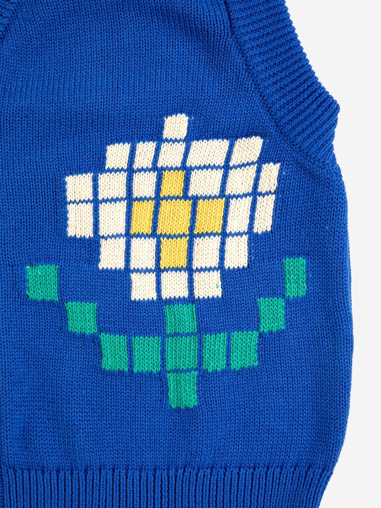 Pixel Flowers Cotton Vest