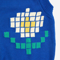 Pixel Flowers Cotton Vest