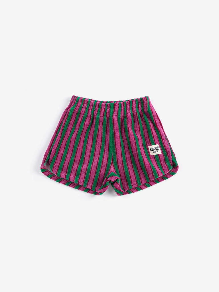 Kids Striped Terry Cloth Shorts - Parkette.