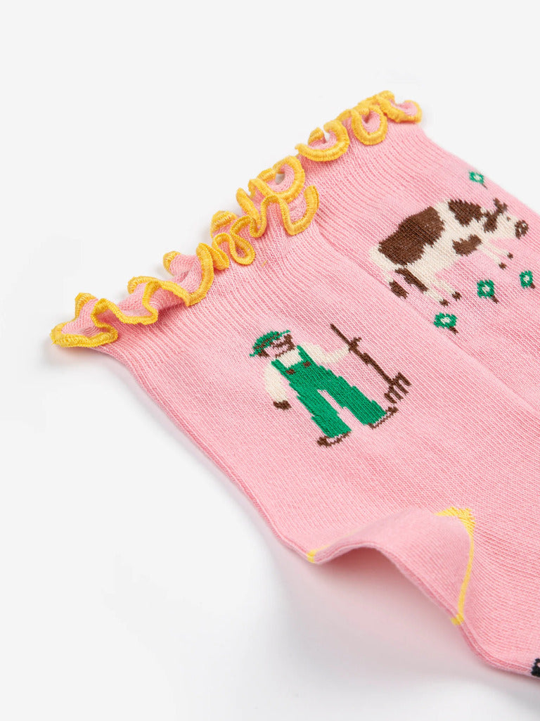 Kids Farm Adventure Ruffled Short Socks - Parkette.