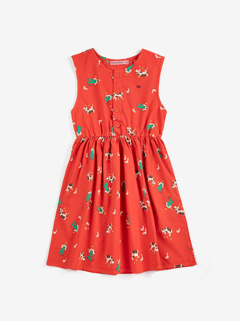 Kids Farm Adventure All Over Woven Dress - Parkette.