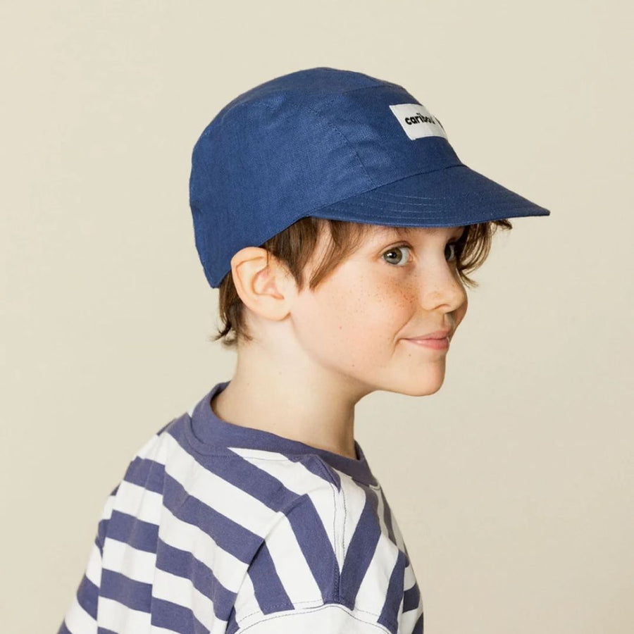 Caribou Linen Cap — Indigo