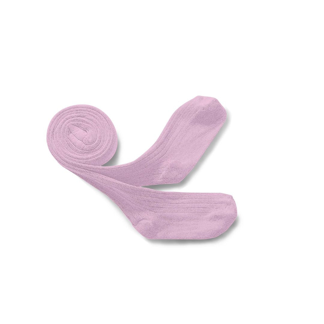 Louise Ribbed Tights - Rose Dragée